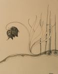 Grafik: Pflanze am Wasser